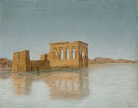 Tempel von Philae in Obergypten l auf Holz 1907